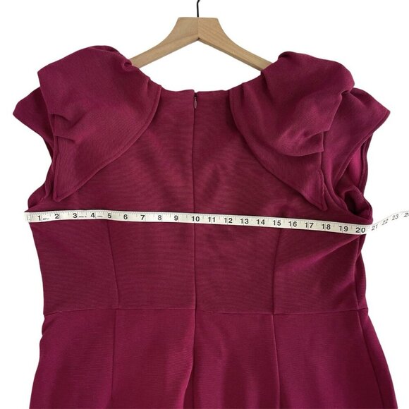 ASOS Curve Dress Size 18 Burgundy Red Holiday Modest Office Career Business Chic - Picture 11 of 16